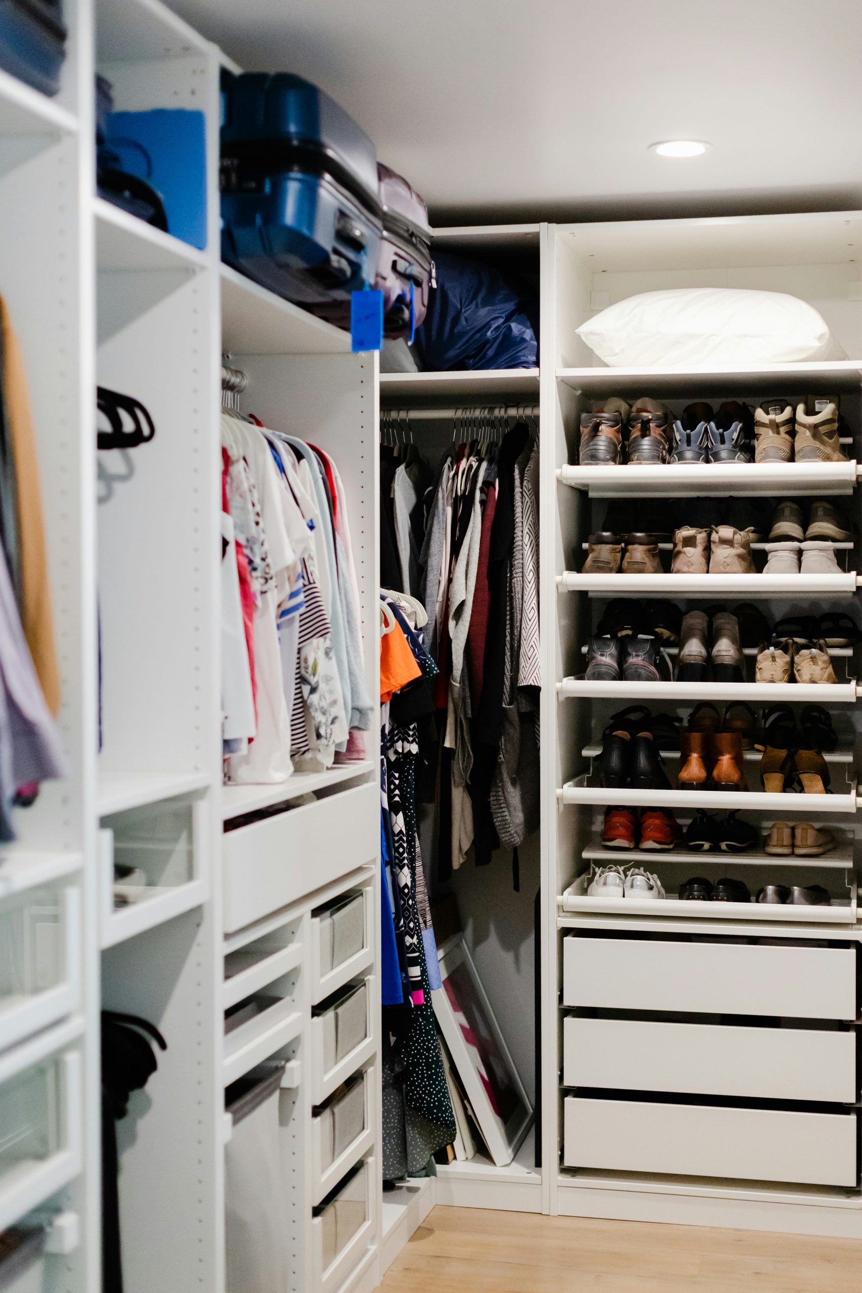 Organised wardrobe